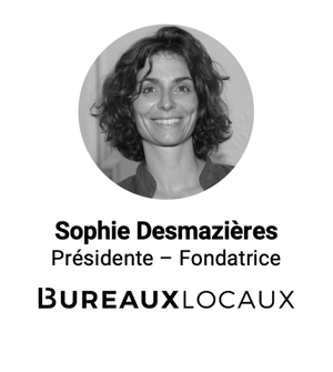 Sophie Desmazières lors de la conférence avec BureauxLocaux